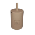 LIZY KIDS® Silicone Cup with Straw – Soft Sand